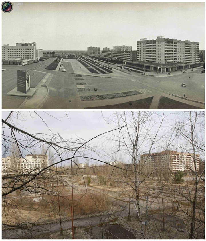 Катастрофа на Чернобыльской АЭС даже спустя 25 лет привлекает внимание. Вашему вниманию фото из зоны отчуждения, а также кадры, сделанные до катастрофы 26 апреля 1986 года.