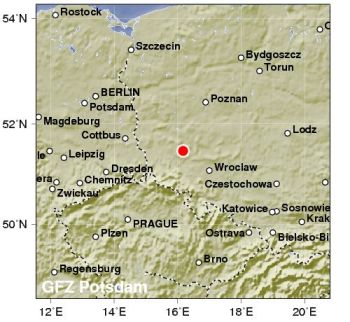 землетрясение в Польше