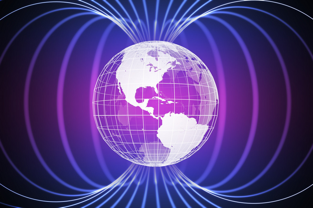 фиолетовое магнитное поле нашей Планеты