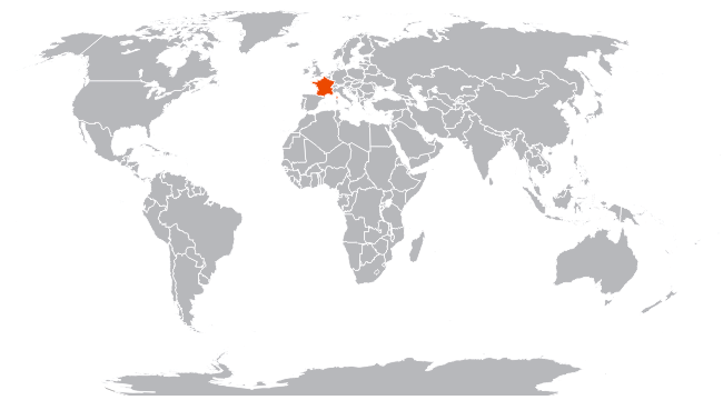 Франция на карте мира
