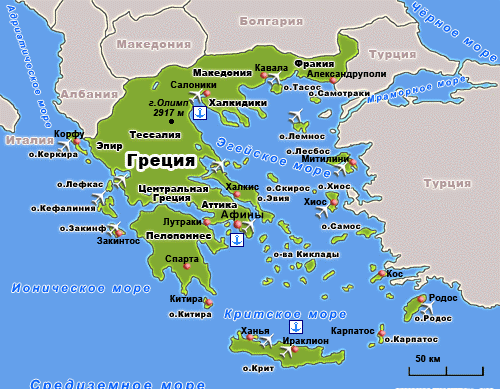 еще одна карта Греции