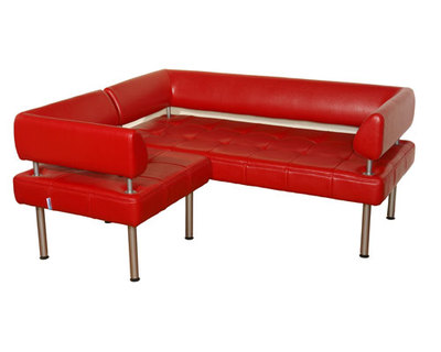 красный офисный диван угловой