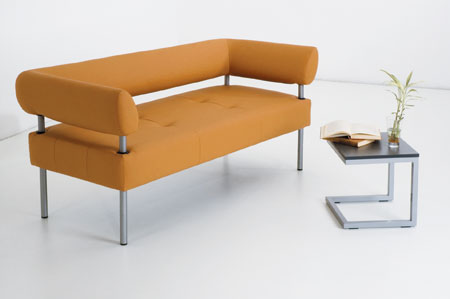 оранжевый офисный диван