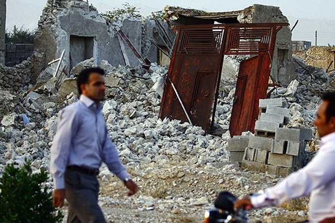 последствия землетрясения в Иране 9 апреля 2013 года