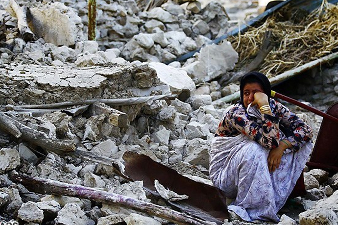 последствия землетрясения в Иране 9 апреля 2013 года