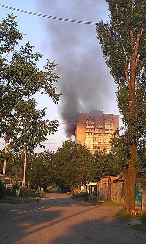 обстрел боевиками жилых домов, Шахтерск