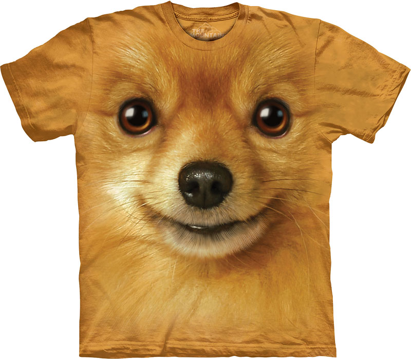 футболка с изображением пса