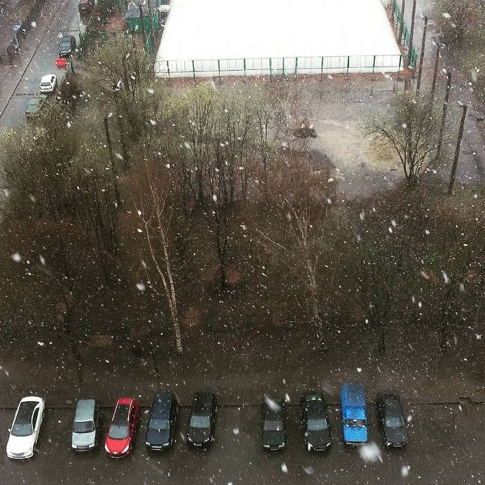 снегопад в Санкт-Петербурге